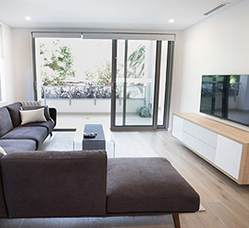 Living area in Collaroy build project