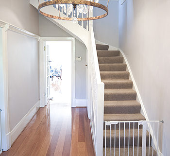 Elegant stairs and landing for Lindfield property